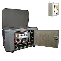 Генератор A-iPower A9000EAX в супертихом зимнем кожухе 1400SS RAL 7024 + блок автозапуска A-iPower 230 В, 50 А