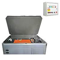 Бензиновый генератор A-iPower A13000EAX в тихом зимнем кожухе 1600 RAL 7024 + блок автозапуска A-iPower 230В/400В 100А 8 ПИН