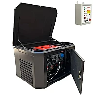 Генератор A-iPower A6000EAX в супертихом зимнем кожухе 1400SS RAL 8019 + блок автозапуска A-iPower 230 В, 50 А