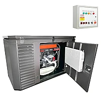 Бензиновый генератор A-iPower A17000EAX в супертихом зимнем кожухе 1700SS RAL 8019 + блок автозапуска A-iPower 230В/400В 100А 8 ПИН